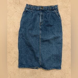 Vintage Chic Denim Blue Pencil Skirt